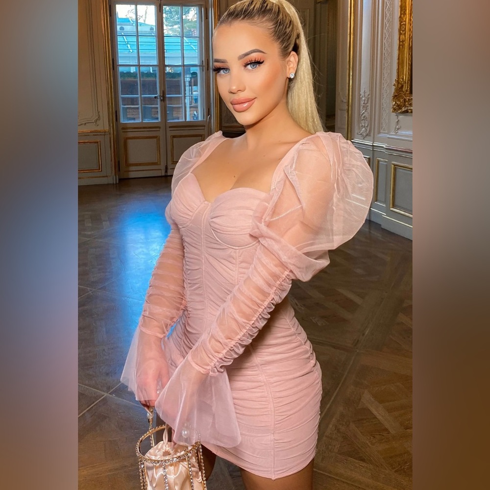 🆕 NWT Fashion Nova Roma Mesh Dress 💗